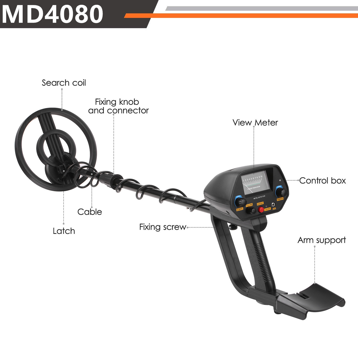 Accurate positioning of MD4080 underground metal detection detector