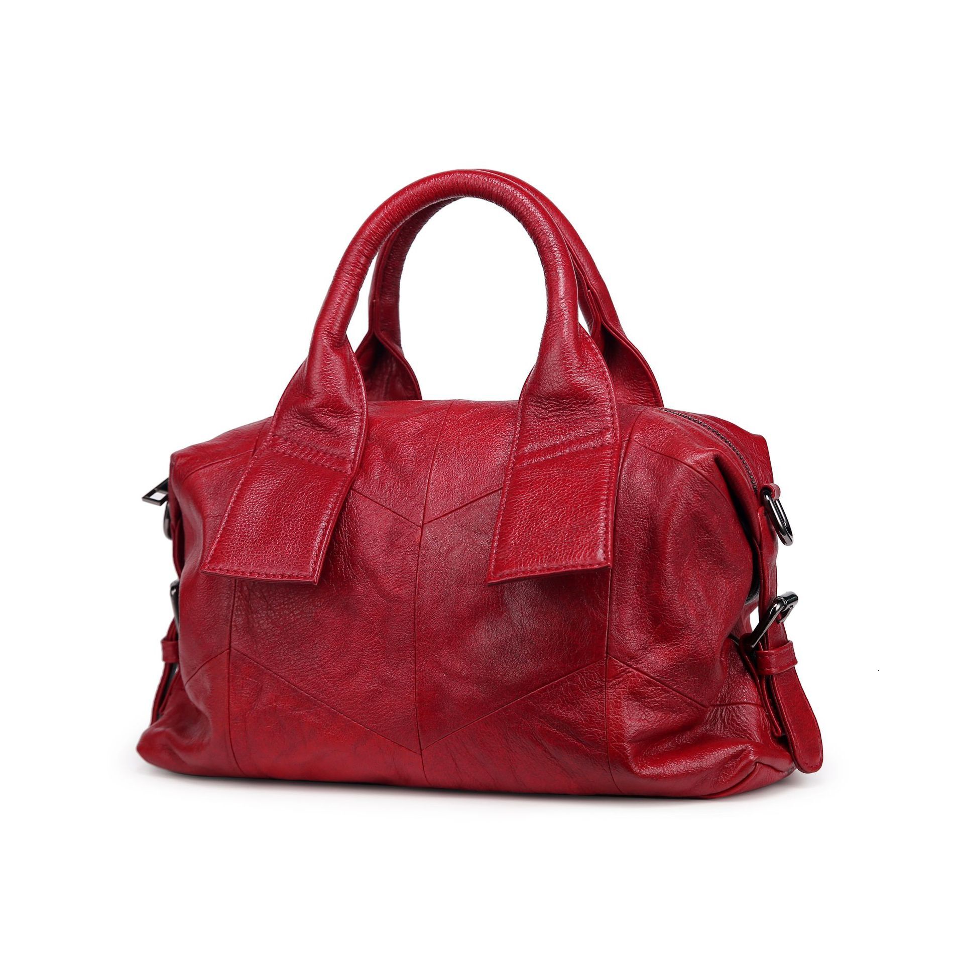 2022 New Genuine Leather Women's Top Layer Cowhide Handbag Simplified Casual Bag