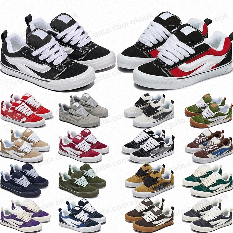 2025 men women skateboard sneakers canvas shoes slip on old Black White mens vintage trainer T2tA#