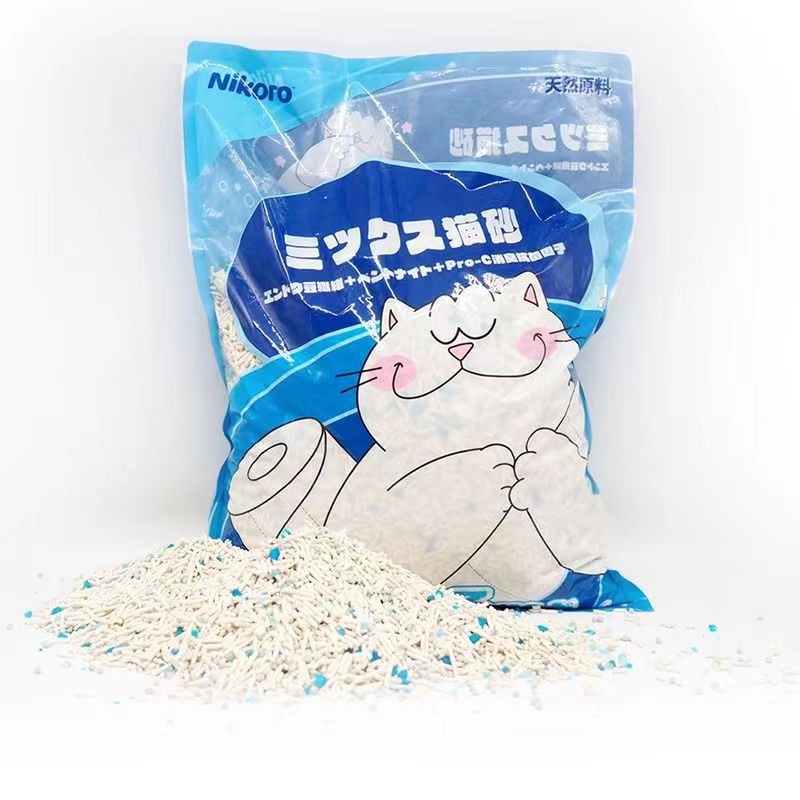 New pet products 2024 innovative product Nikoro cherry blossom Jasmine and original tofu and bentonite cat litter mix