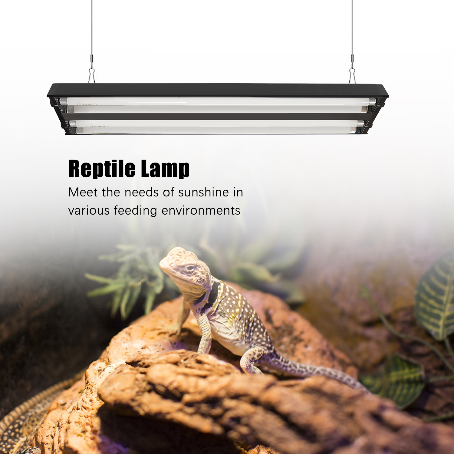 10 uvb 24 inch 24w 48w aluminium reptile double clamp light shade fixture daylight fluorescent tube lamp