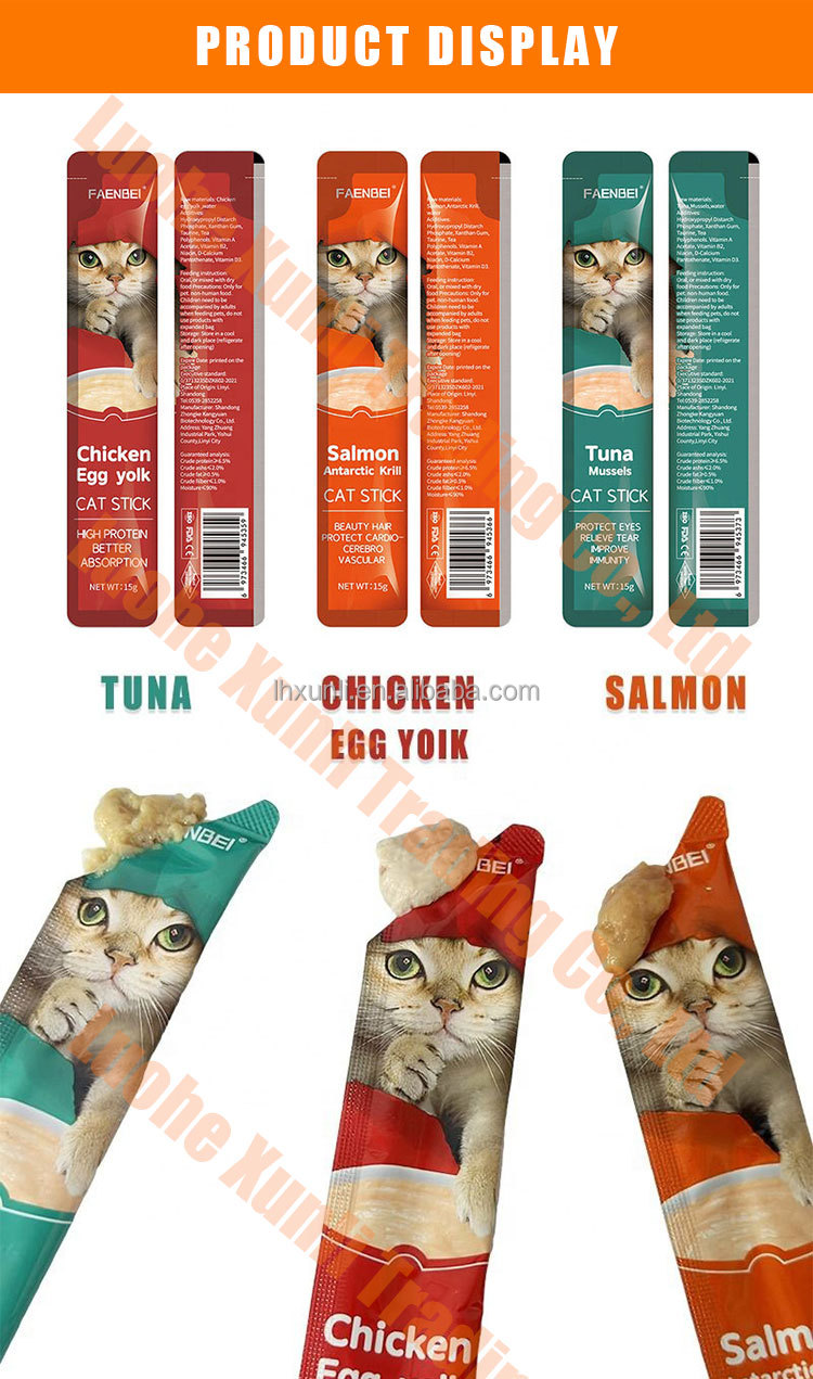Chinese factory Best seller Pet food cat treats cat snack bars