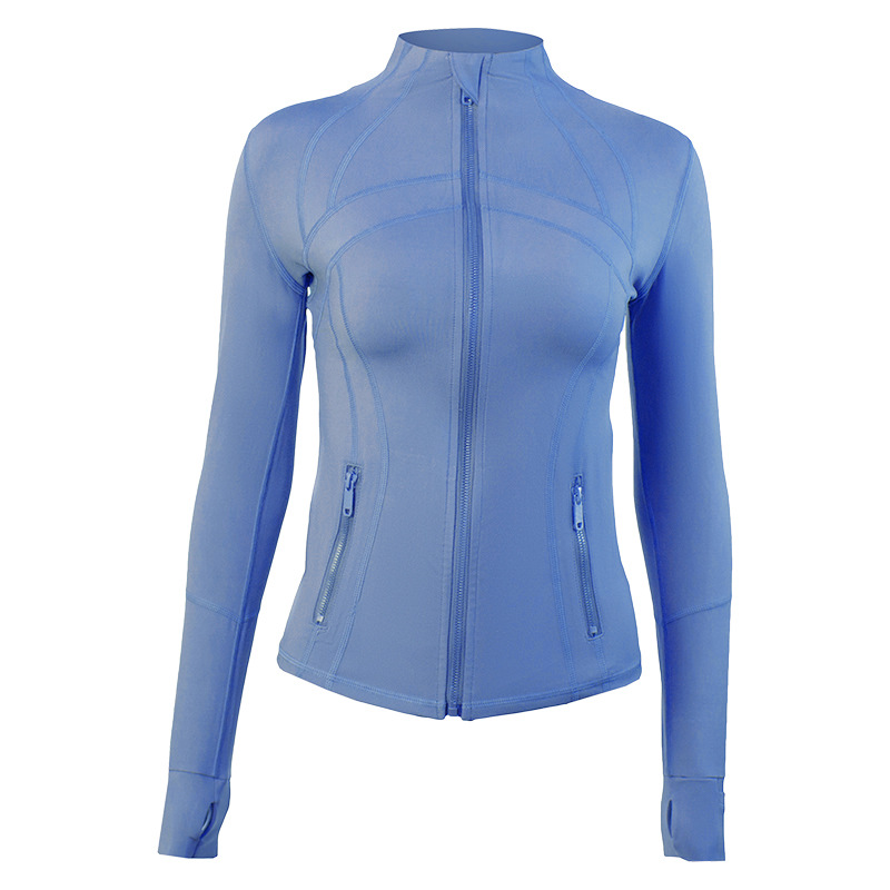 Yoga White gold Women Jacket Workout gym Coat Jackets Sports Quick Dry Active Top Solid Zip Sweatshirt