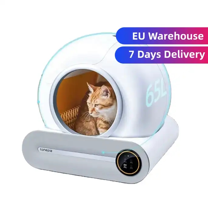 OEM extralitter box enclosed toilet cat toilet cage cleaner mat cat trainer toilet plastic smart cat litter box automatic c