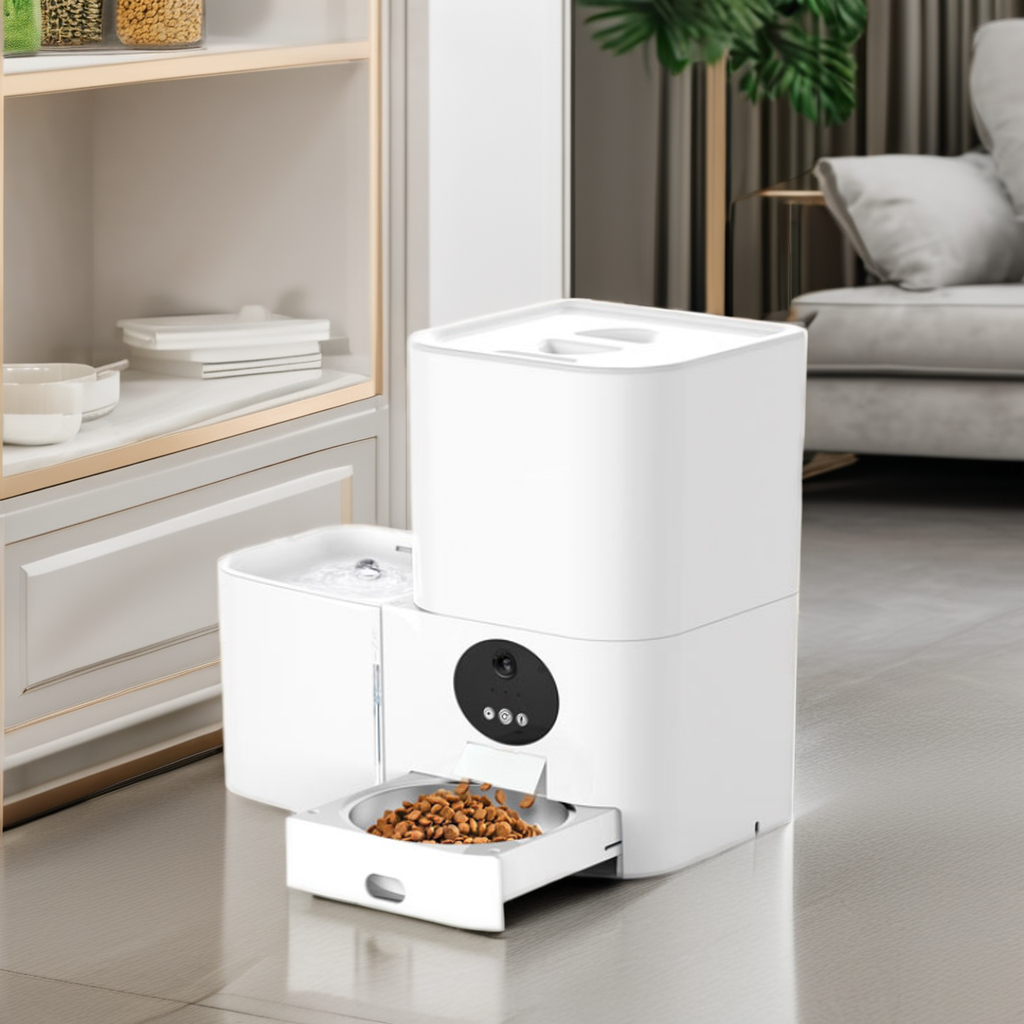 Smart Wi-Fi 2-in-1 Electric Pet Feeder & 5L Capacity Automatic Cat Dog Water Dispenser ODM Supply for Small Animals