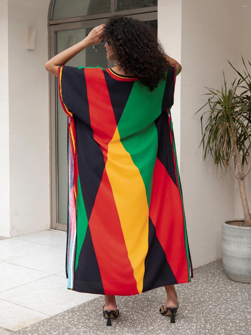 Beach Coverup Cotton Positioning Printed Vacation Robe Cross Border Europe America Summer Style