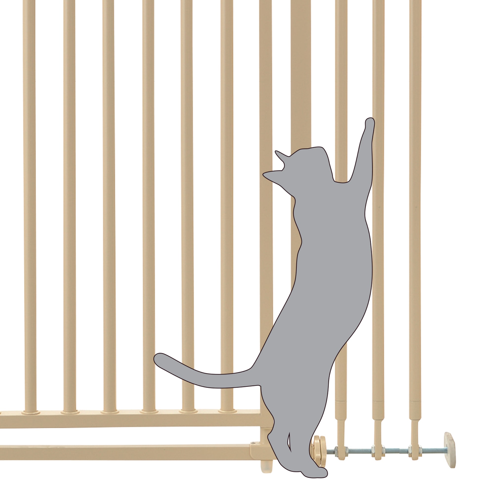 Richell Cat Safety Gate Extension, 0.7" L X 0.7" W X 70" H