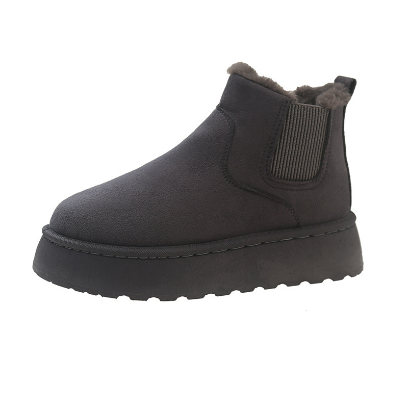 designer boot plus size snow boots for women 2024 new winter with added fleece, thick insulation, short tube, thick sole, versatile cotton shoes for f