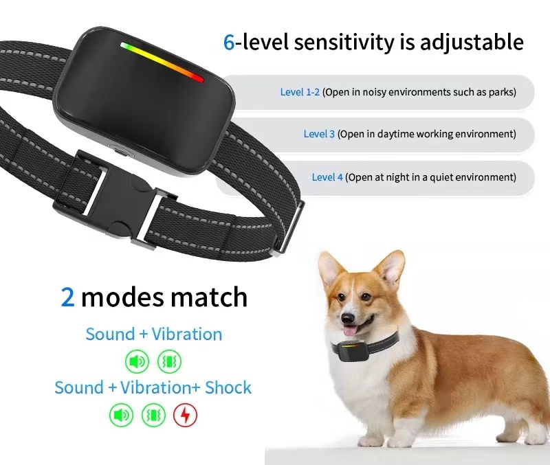 Sustainable Rechargeable Outdoor Dog Training Equipment Waterproof Automatic Anti-Bark Collar Dogs Cats Custom Colors-Made