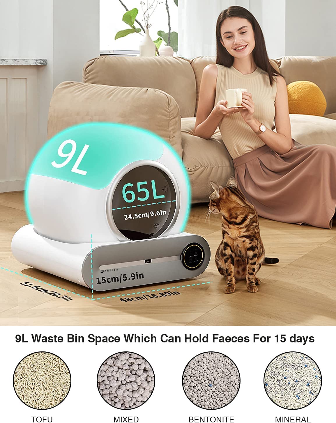 OEM Premium Quality Smart Automatic cat litter box self cleaning