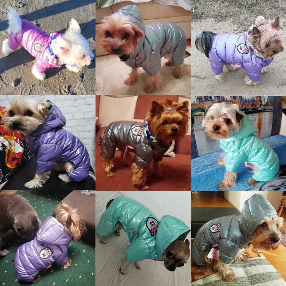 Winter Dog Clothes Waterproof Warm Pet Jumpsuit For Small Medium Dogs Cats Puppy Jacket Chihuahua Down Coat Yorkies Pug OverallsXJ241125