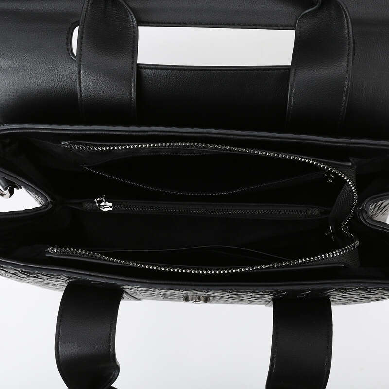 Ladies' Handbag With High-End Feel, Large Capacity Python Pattern Woven Boston Bag, Single Shoulder Crossbody Women's Bag