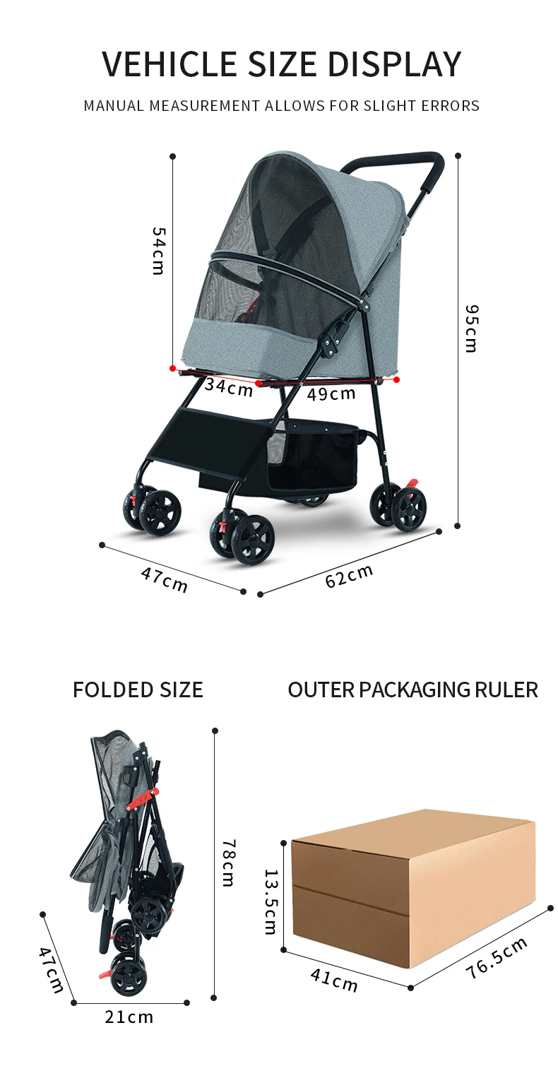 wholesale pet strollers customized pet dog stroller for small pets