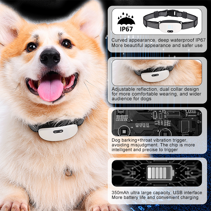 Waterproof Color ScreenStop Barking Anti Bark Dog Collar home E-Collar Dog Training Affordable