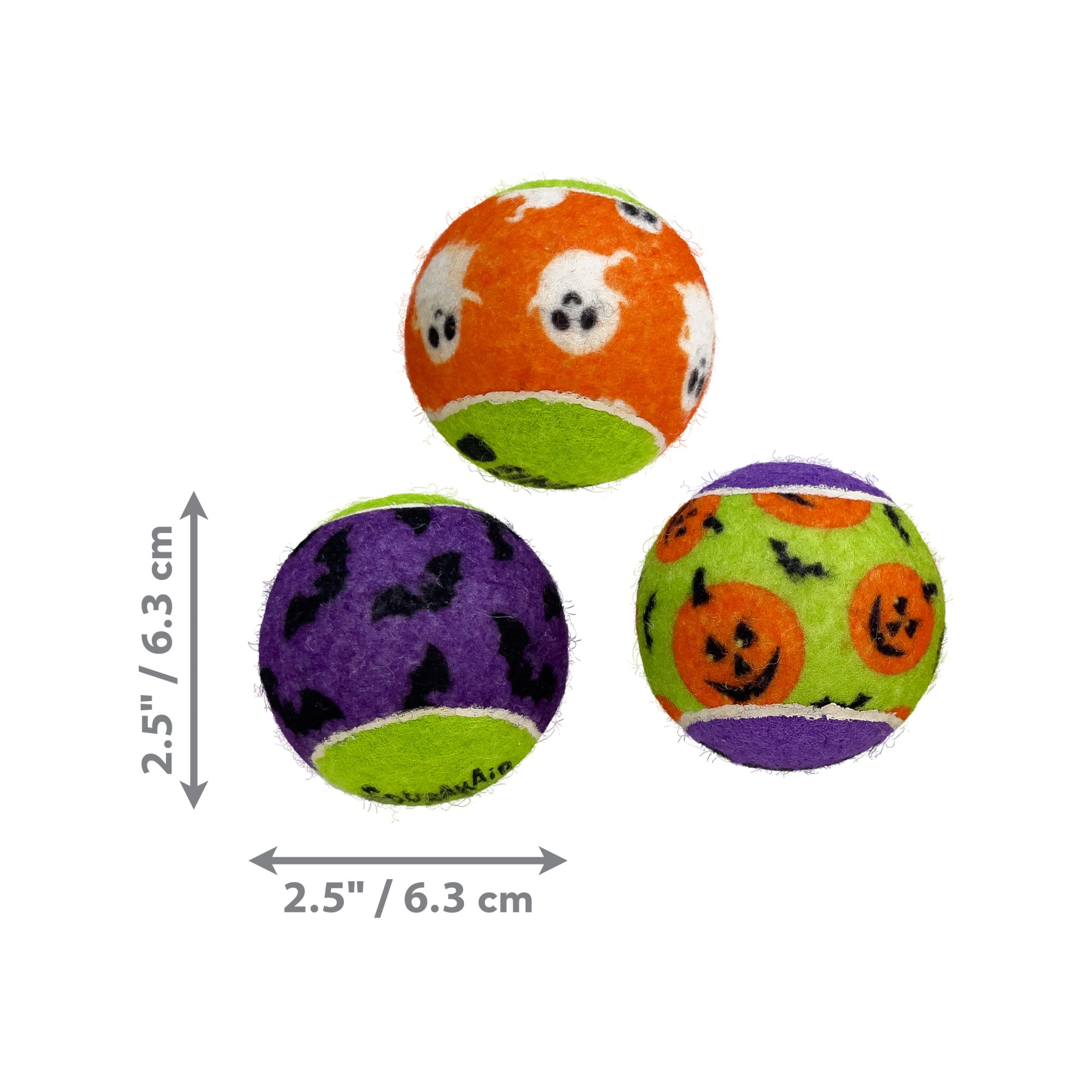 KONG Halloween SqueakAir Ball Dog Toy, X-Small, Pack of 3