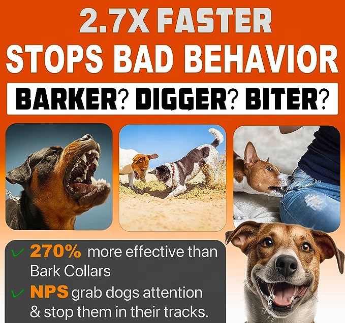 Handheld Ultrasonic Dog Trainer Repeller Pet Anti Barking Repeller Anti Barking Stop Bark Training Control Device With LED Light