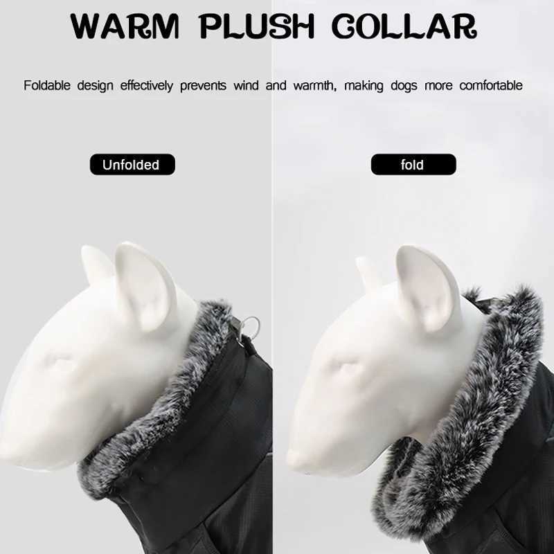 Large Pet Dog Coat with Harness Winter Warm Dog Clothes Labrador Waterproof Large Dog Coat Greyhound French Bulldog ClothingXJ241125