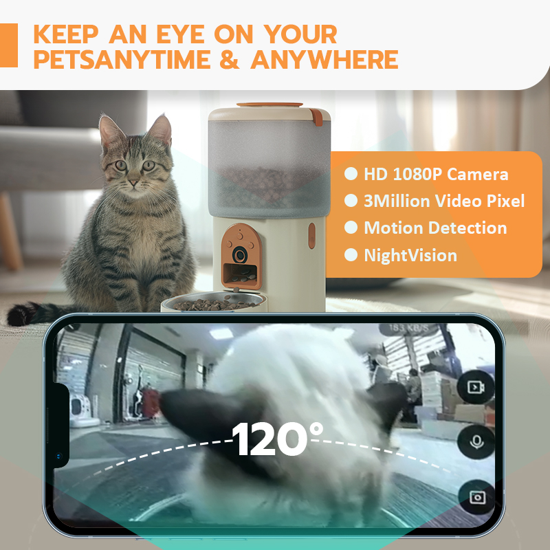 2 In 1 Smart Food And Water Feeder Camera Intelligent Electric Dog Cat Water Fountain Dispenser Wifi Automatic Pet Food Feeder