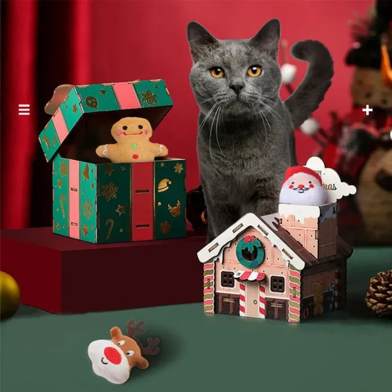 Christmas Gingerbread Man Pet Toy Cute Plush Dog Cat Pet Toys Chew Animal Cartoon Toy for Pet Puppy Teething Toys Christmas Toys 241125