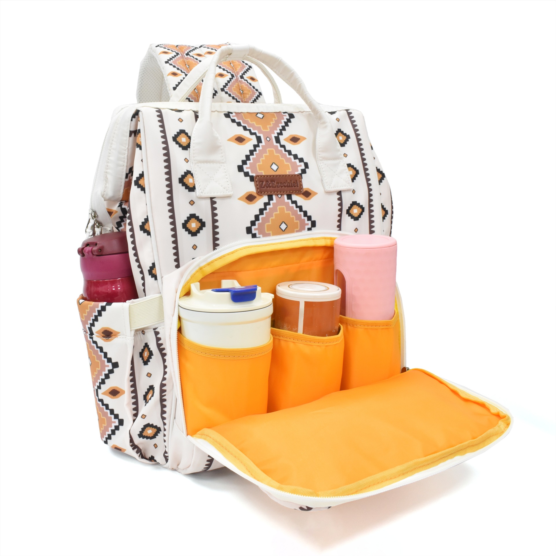 Spot Amazon selling Bohemian ethnic style retro diaper bag backpack backpack multi-functional baby girl