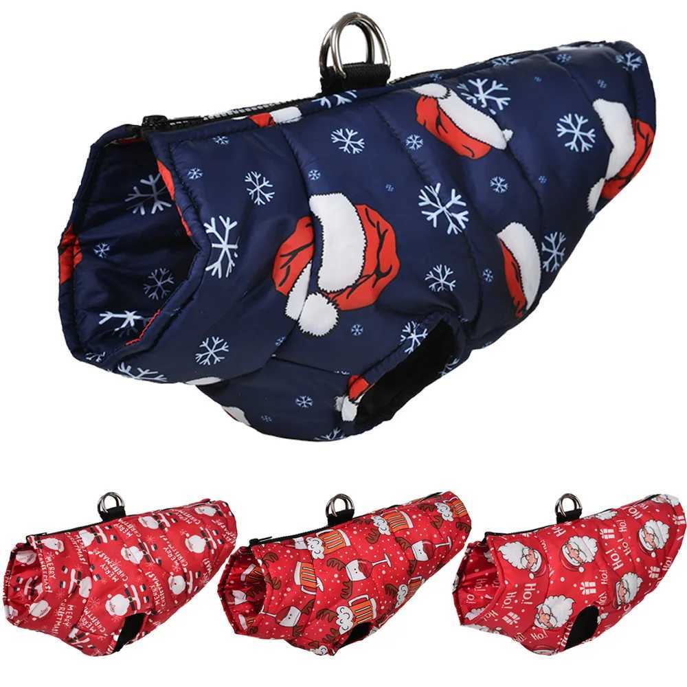 Dog Clothes for Small Medium Dogs Cats Autumn Winter Waterproof Puppy Christmas Print Jacket Coat Chihuahua French Pet ClothingXJ241125