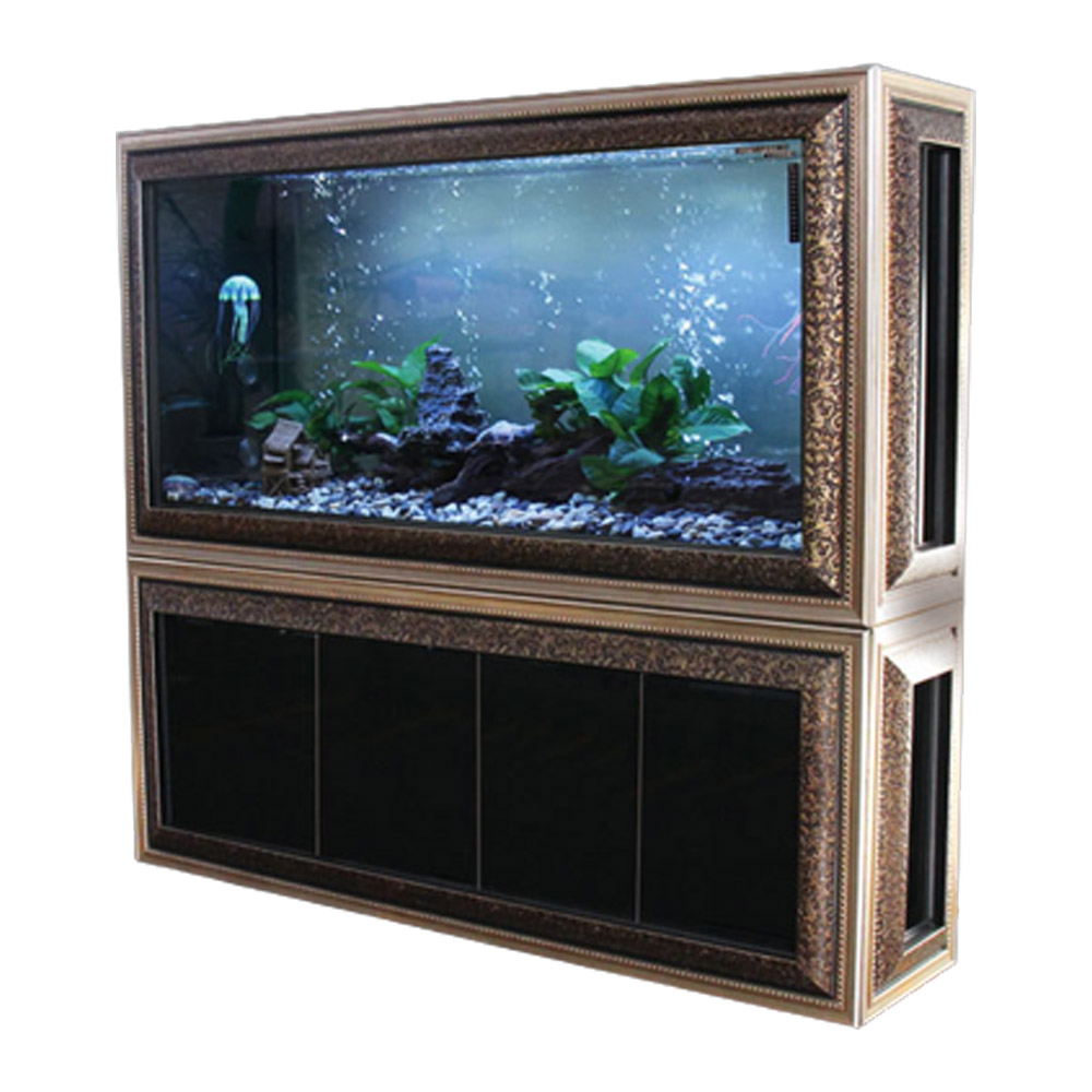WOLIZE Aquarium Fish Tank Home Use Arowana Koi Fish Landscape Fish Aquarium Tank Home Decoration Glass Square Sustainable 4.5L