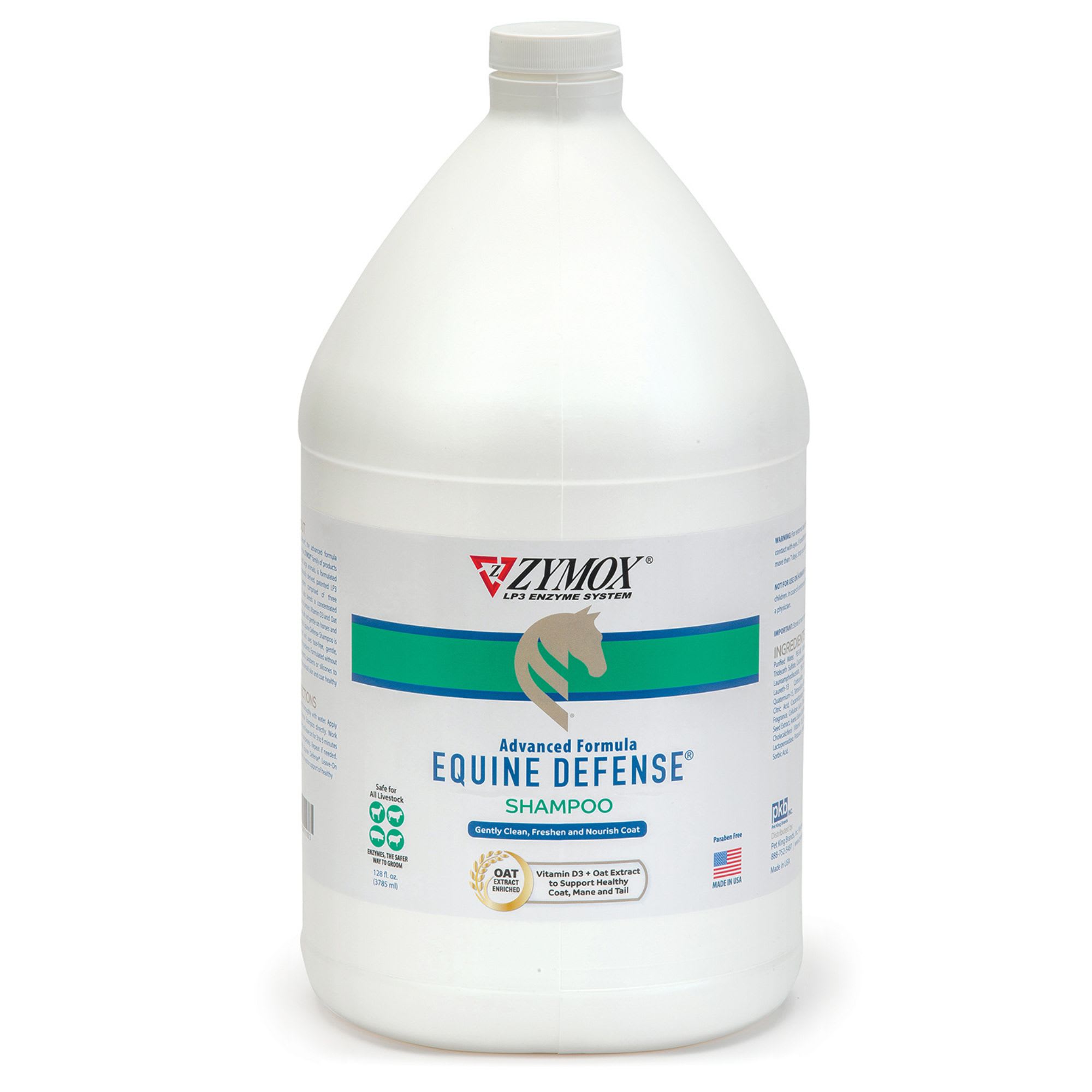 Zymox Equine Defense Advanced Formula Shampoo for Horses, 128 fl. oz.