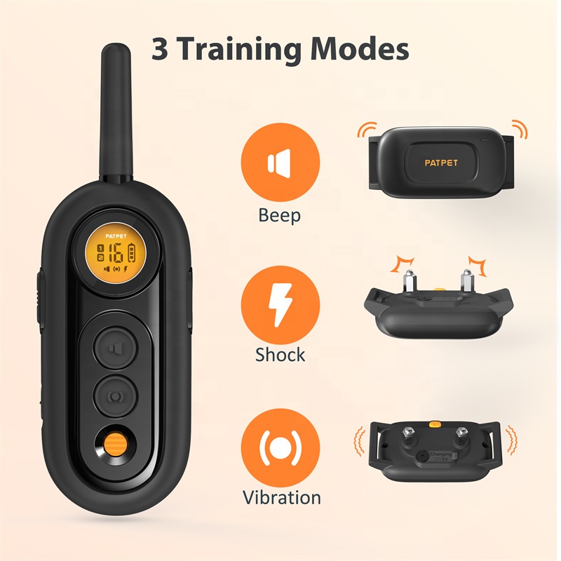 Anti Bark Collar Dog Rechargeable Vibration Beeper Collar For Dog Remote Control Anti-bark Shock Dog Training Collar