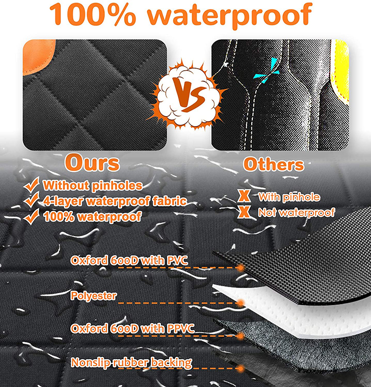 4-in-1 Dog Puppy Hammock Scratchproof Pet Car Seat Cover with Mesh Window for Cars Trucks SUVs