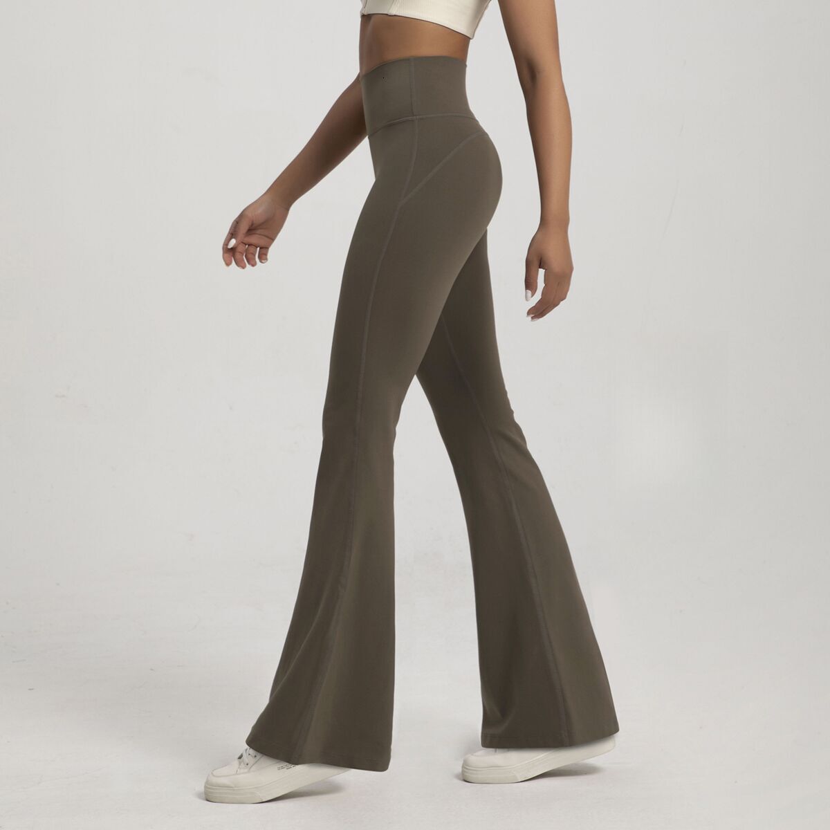Autumn/winter Velvet Wide Leg For Women, Thickened, Naked, High Waist, Micro Pull Sports Fitness Yoga Pants