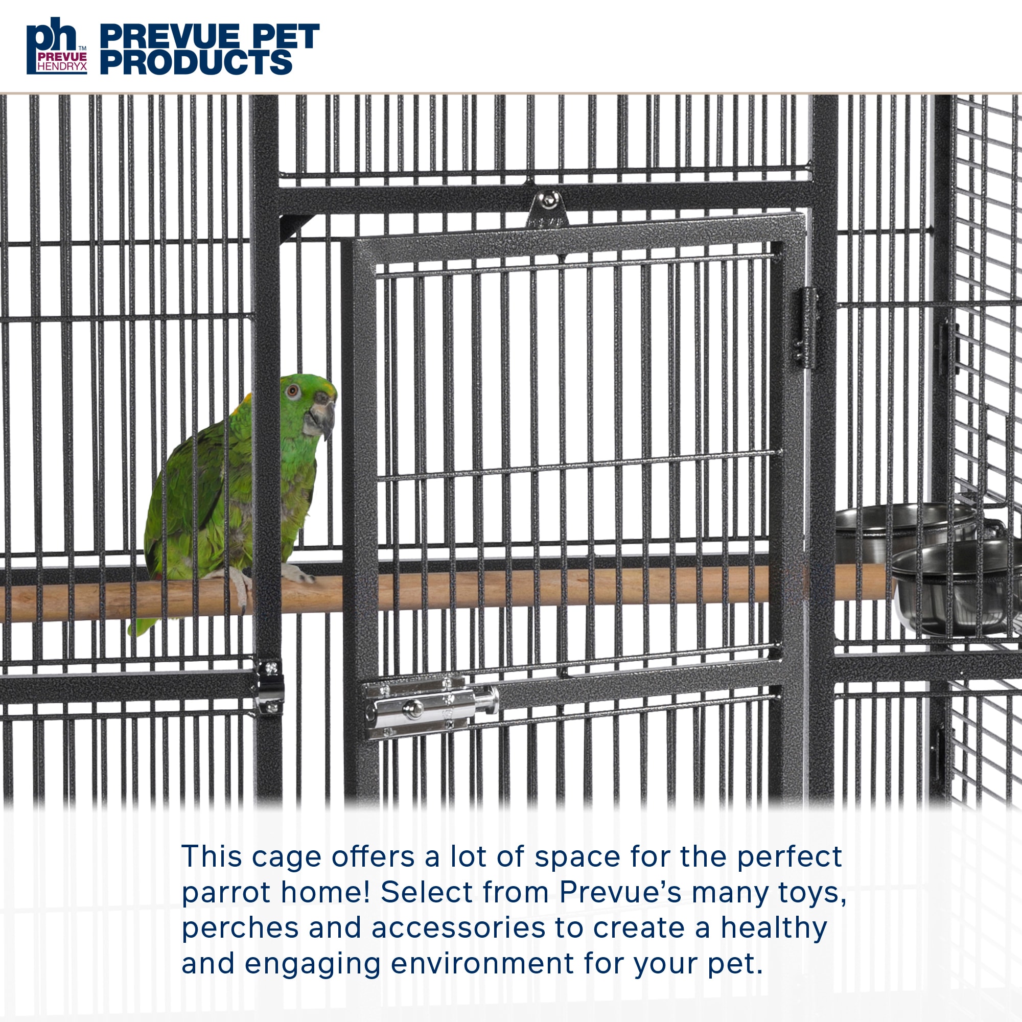 Prevue Pet Products Signature Select Series Wrought Iron Bird Cage in Black