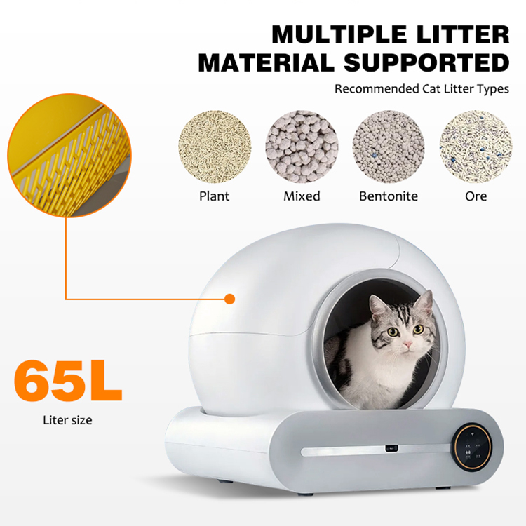 High Quality Intelligent Safe Litter Box Fully Home Automatic Closed Large Capacity Cat Litter Tray