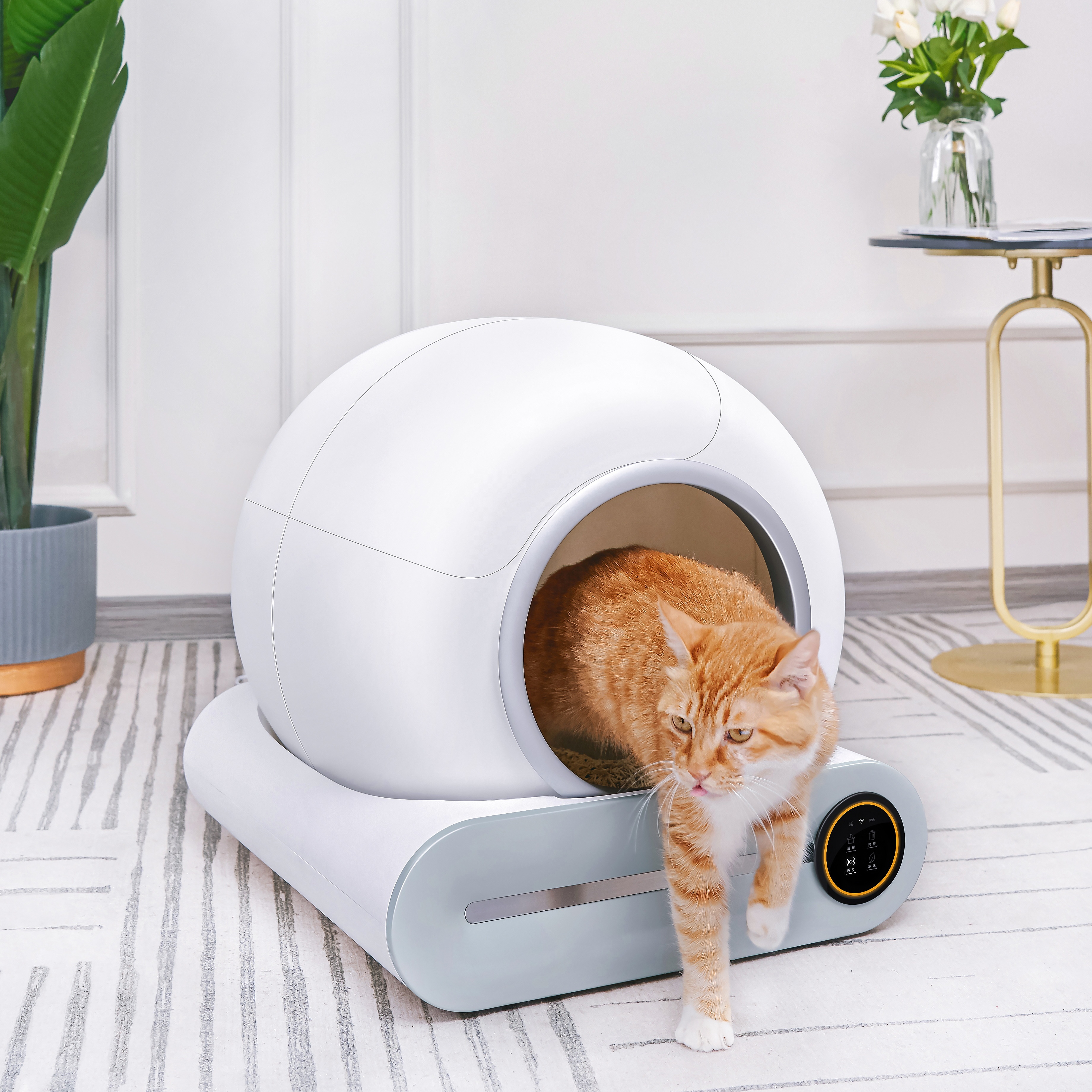 2023 New Design Hot Selling Auto Smart Cat Toilet Tuya APP Self-cleaning Smart Pet Cat Litter Box
