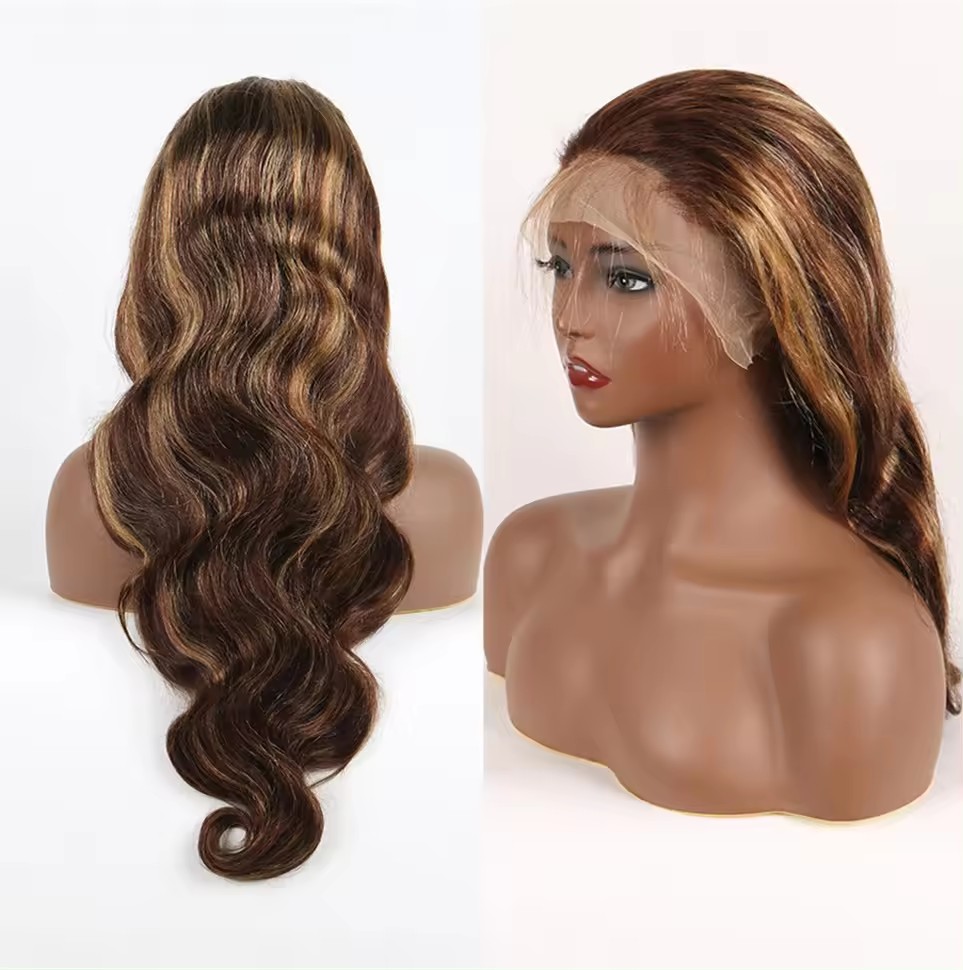 Kinky curly piano blonde brown highlight blonde curly wig 13x4x1 T part hd lace brazilian hair lace frontal wig pre plucked raw virgin hair wig fashio