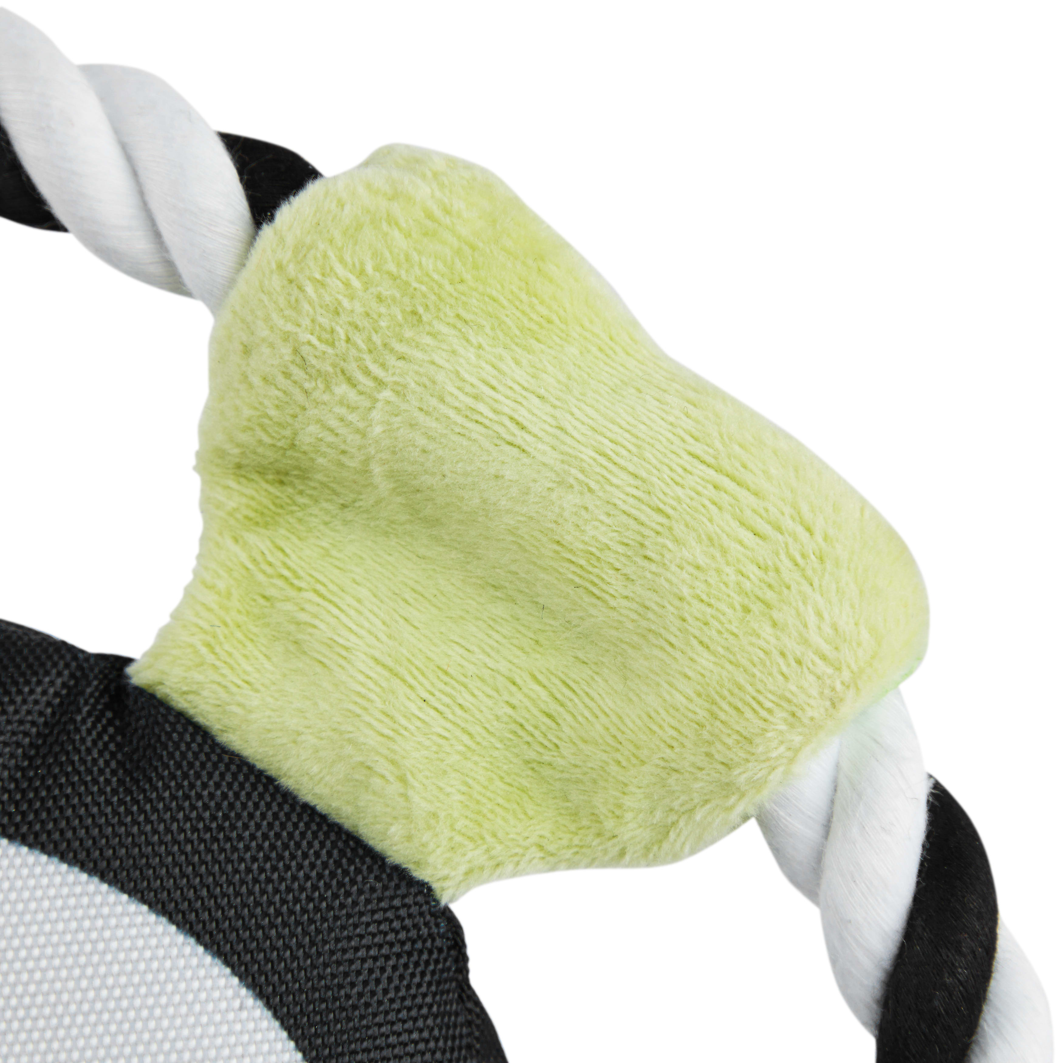 Bootique Plush Skeleton Flattie Rope Dog Toy, Medium