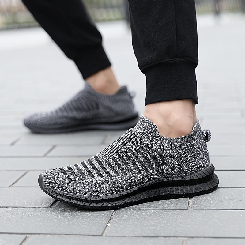Mens Sneakers Classic Casual Shoes Breathable mesh running sneakers without lacing Lightweight Walking shoes 241125