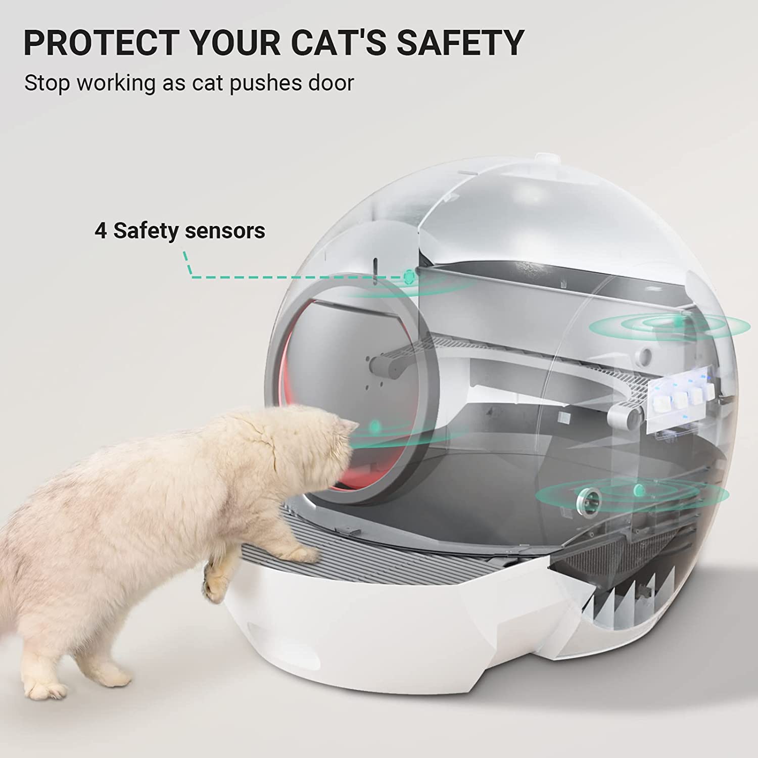 Pet Product Supplier Luxury Fully Enclosed Self Clean Wifi Automatic Smart Cat Litter Toilet Box