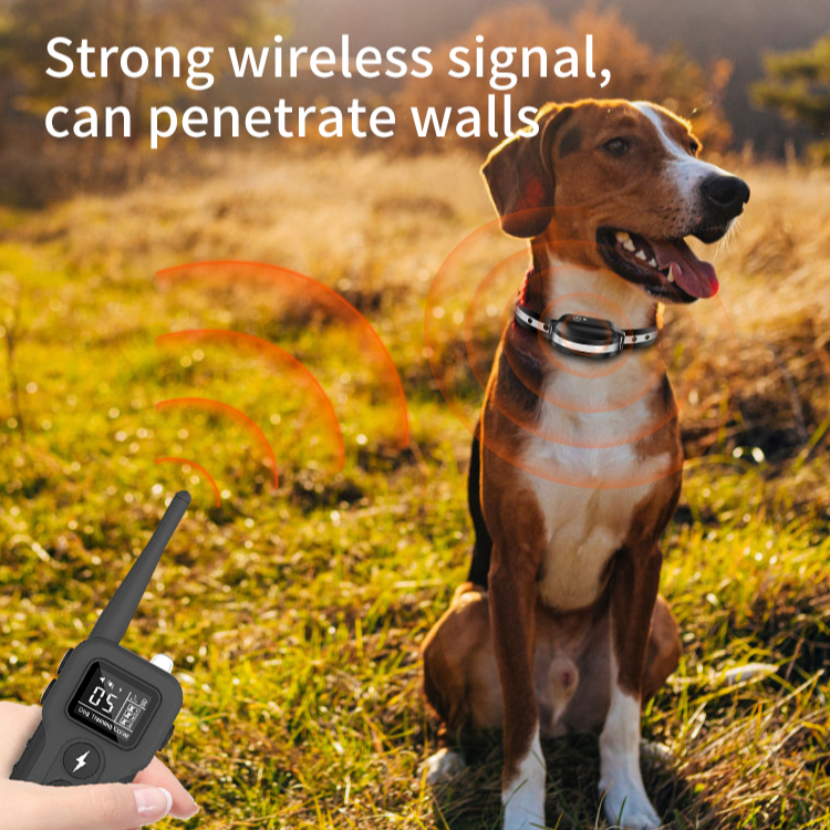Custom Tpu Reflective Waterproof Large Breed Dogs Shock Vibration Static Luxury Bark Dog Training Collar With Remote Control