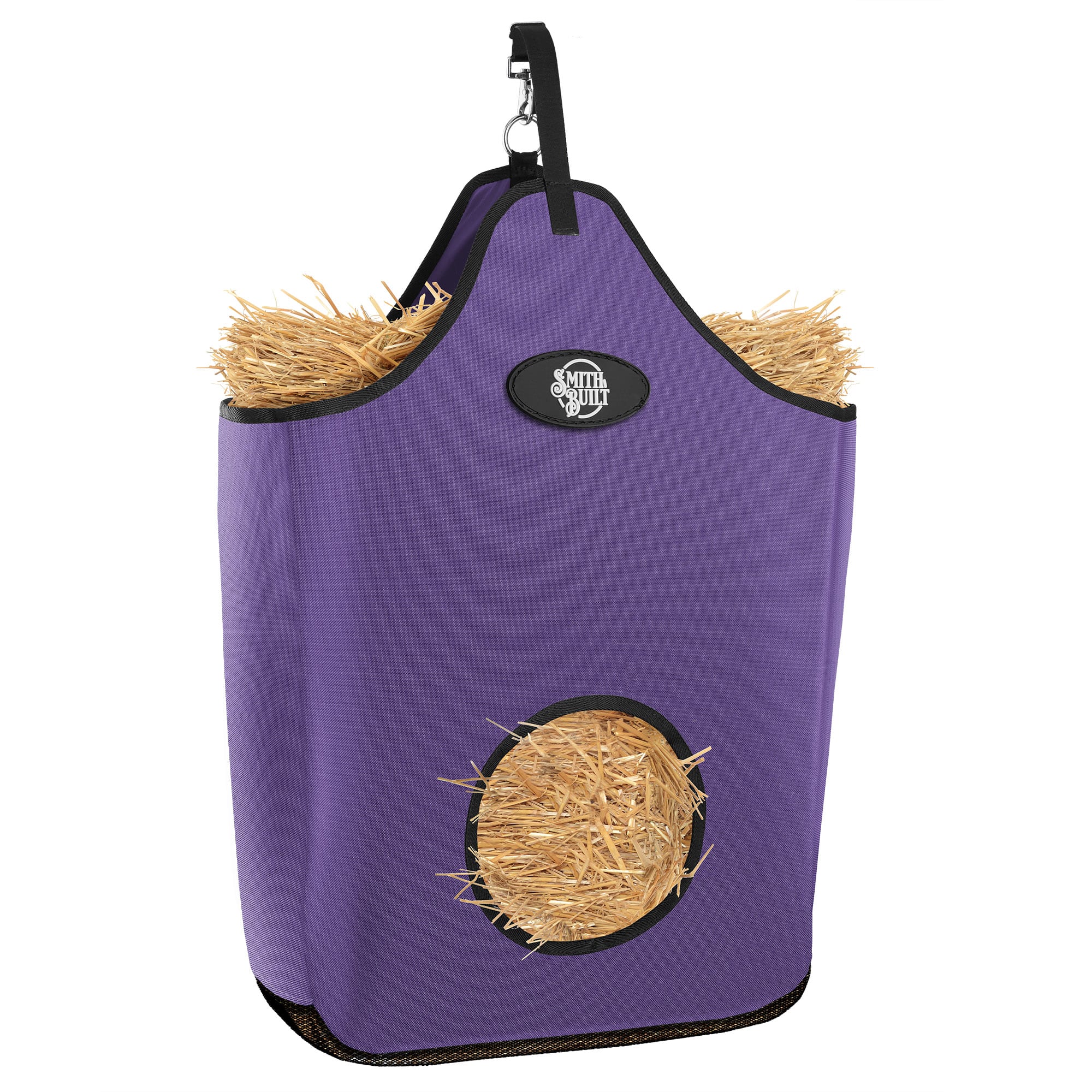SmithBuilt Purple Horse Feeder Hay Bag Tote, Large