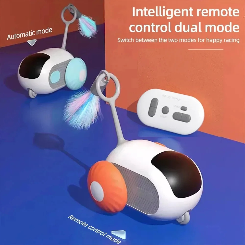 Drop Smart Cat Toy Automatic Moving Remote Controlled Toy Car for Cats Dogs Interactive Playing Training Pet Supplies 241125
