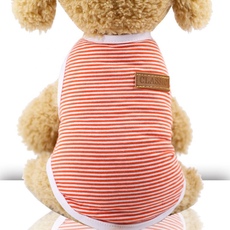 2022 Hot Sale Pet clothes cotton striped vest small and medium sized dog supplies clothing manufacturers wholesale