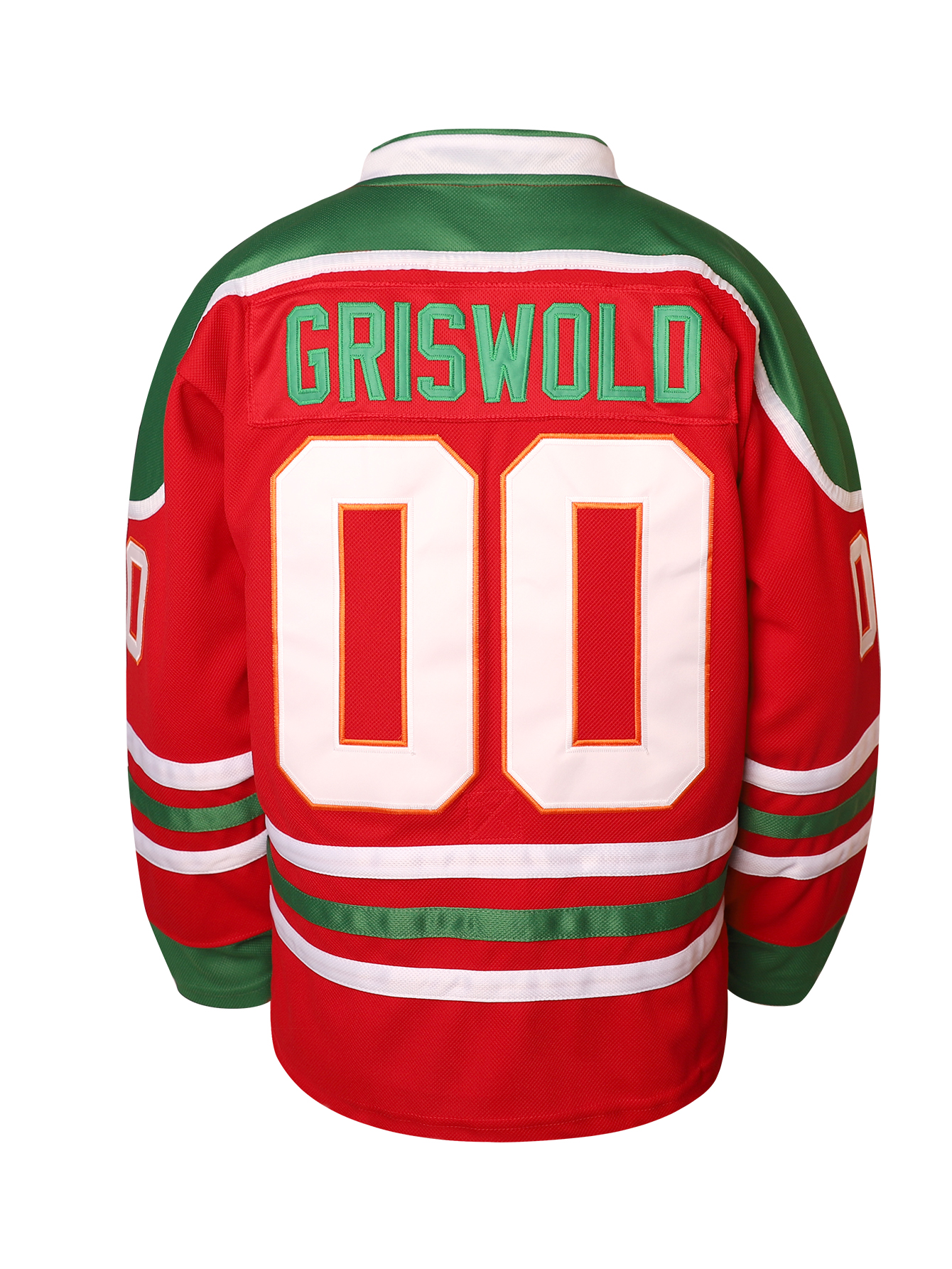 #00 GRISWOLD Men's Christmas Vacation Ice Hockey Jerseys White Red Black Stitched Name And Number Jeresy S-3XL