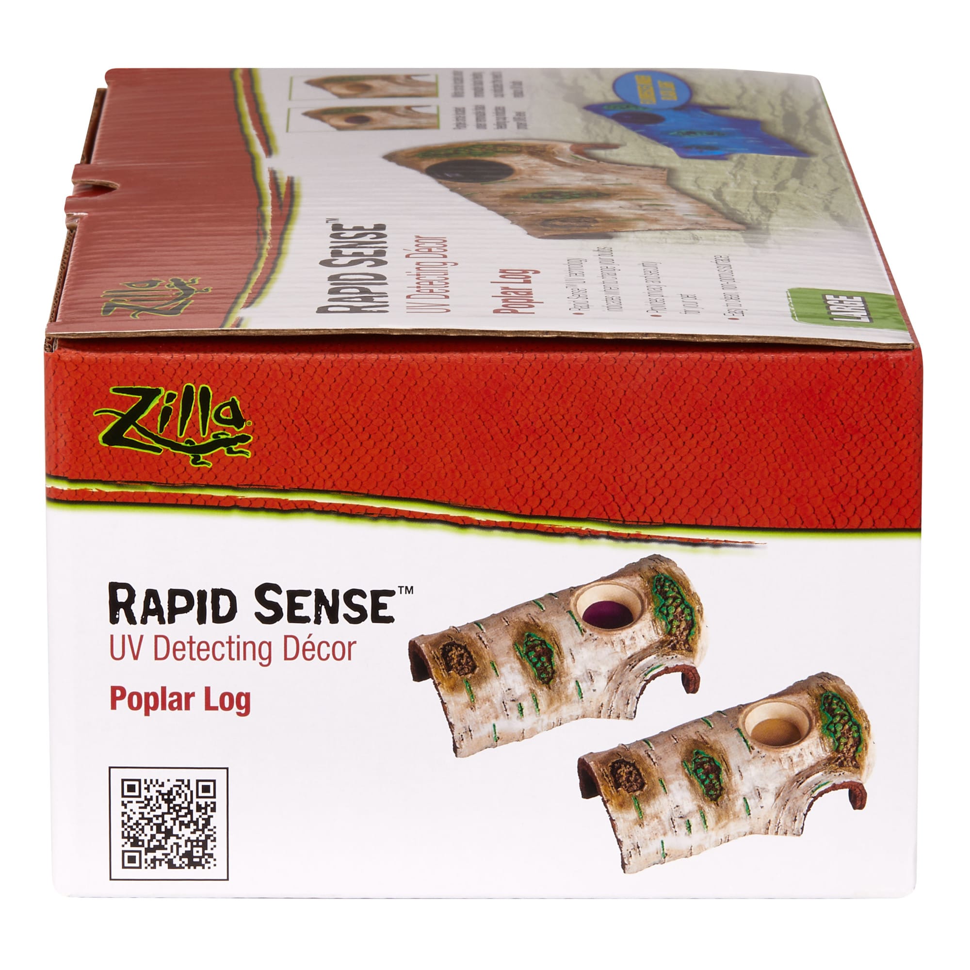 Zilla Rapid Sense Decor Large Poplar Log with Feeding Cup