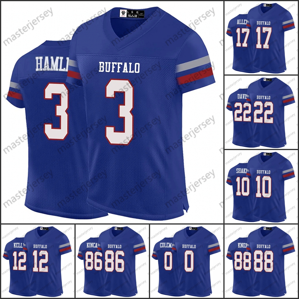 3 Hamlin Football Jerseys Kelly Diggs Dawkins Bass Cooper Allen Kincaid Coleman Custom All Stitched Name and Number