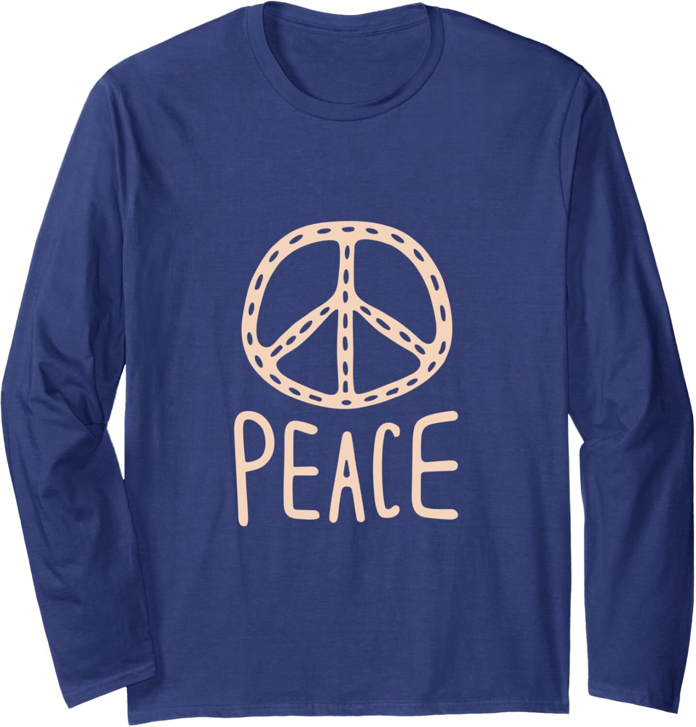 Long Sleeve Shirts for Men sweatshirt Peace Sign Design Long Sleeve Streetwear Casual tops clothes cool