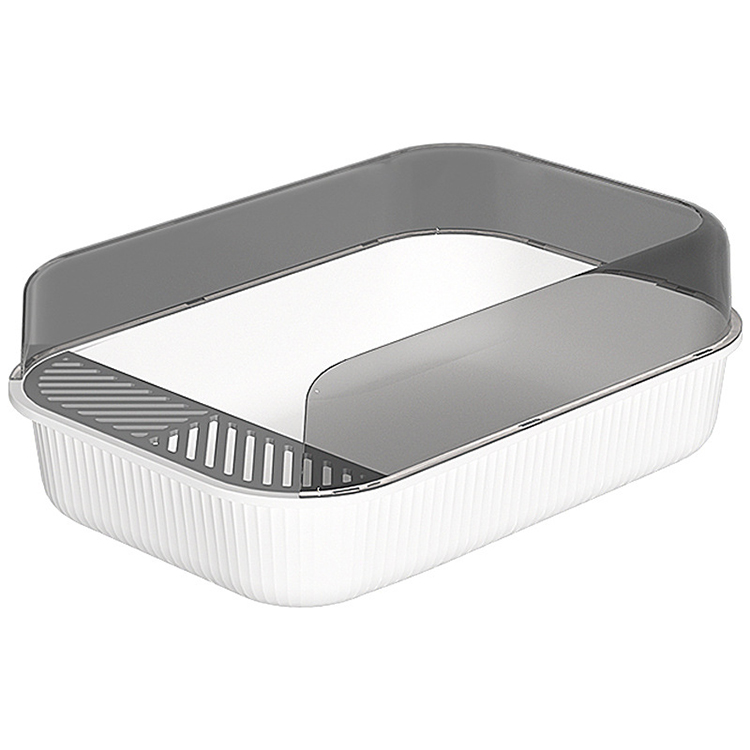 Wholesale Durable High Side Sifting Litter Pen Semi Open Anti Splashing Cat Litter Box