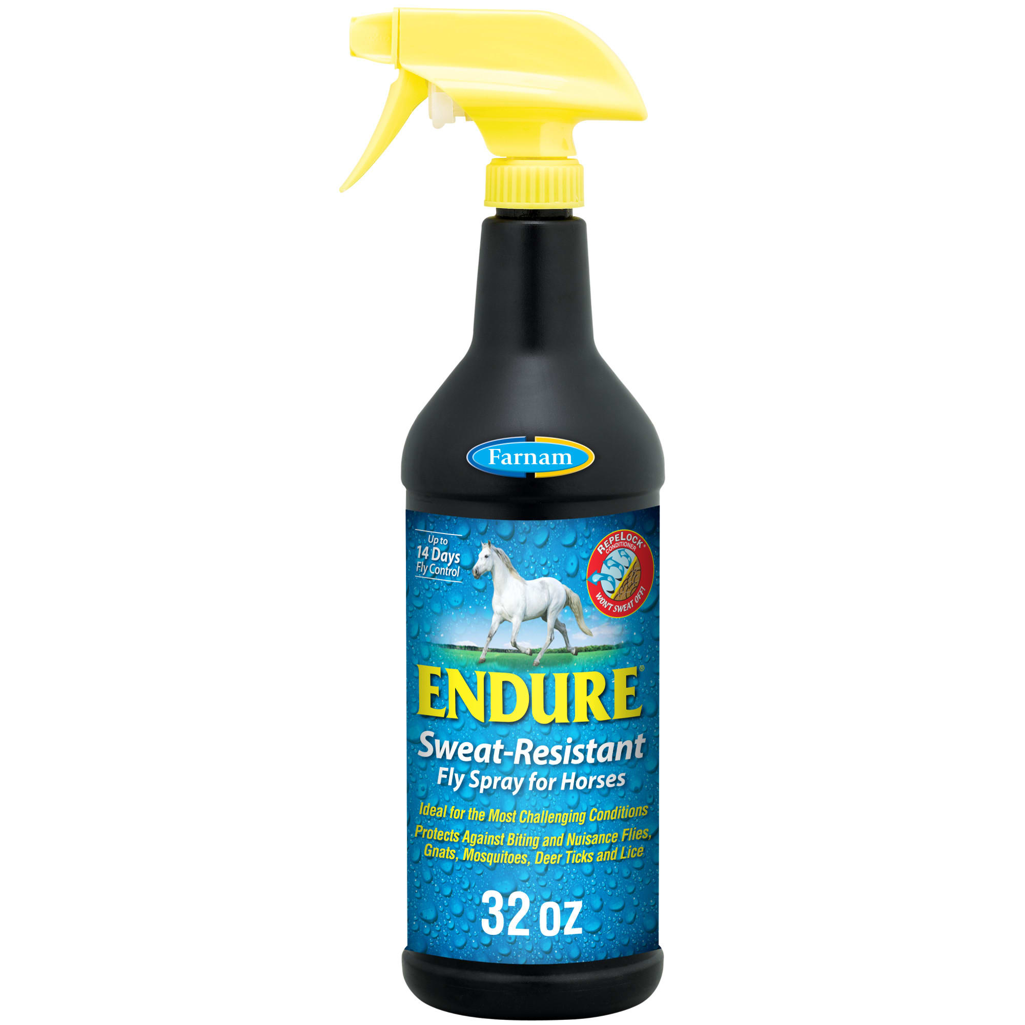 Farnam Endure Sweat-Resistant Fly Spray for Horses, 32 fl. oz.