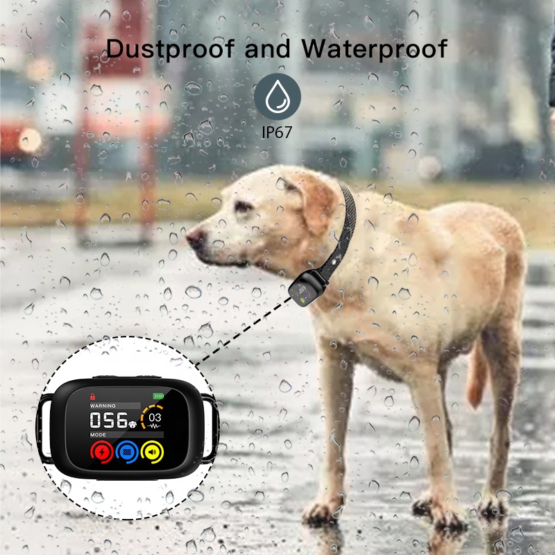 Customized UI Design Instant Punishment 450mAh Rechargeable Battery Dog Shock Automatic Anti-Bark Collar Bark Control Collar