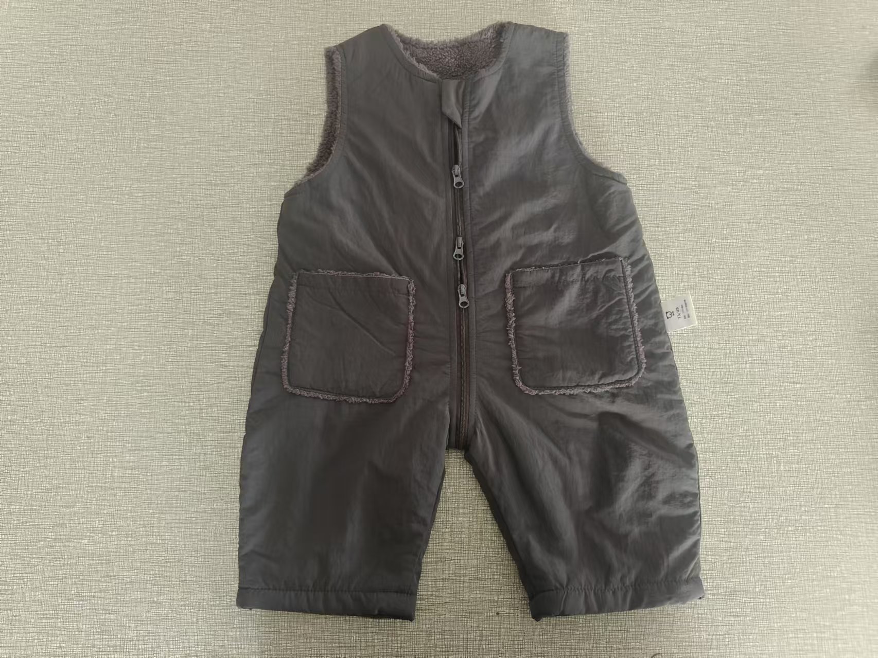 Deep Grey Unisex Protective Jumper Overall with Padded Design for Both Genders