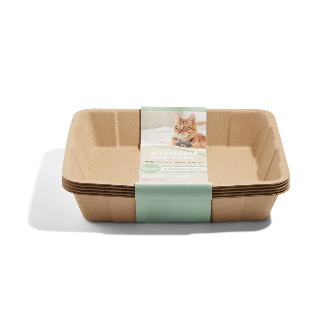 Convenient Disposable Cat Litter Box 1 Pack of 5 Disposable Cat Toilet